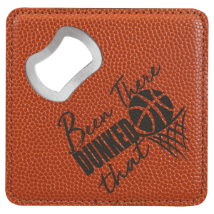 Laserable Leatherette Bottle Opener Coaster