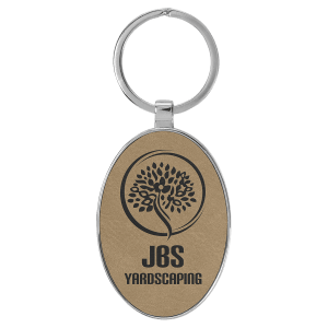 Leatherette/Metal Keychain