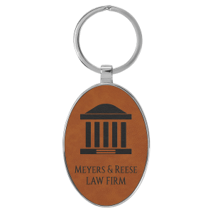 Leatherette/Metal Keychain