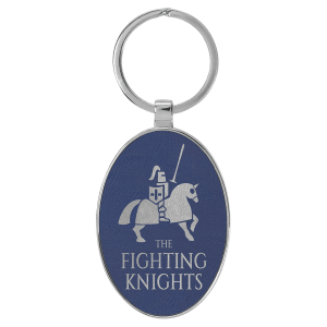 Leatherette/Metal Keychain