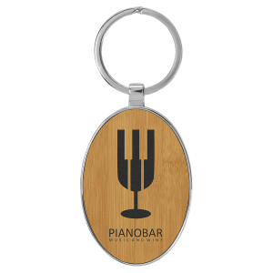 Leatherette/Metal Keychain