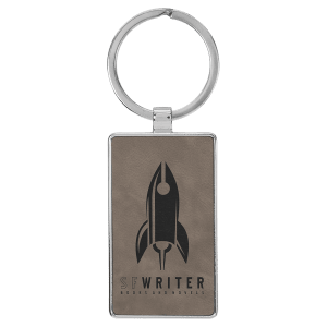 Leatherette/Metal Keychain