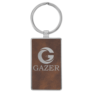 Leatherette/Metal Keychain