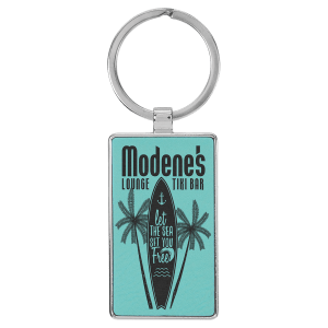Leatherette/Metal Keychain