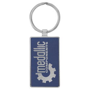 Leatherette/Metal Keychain