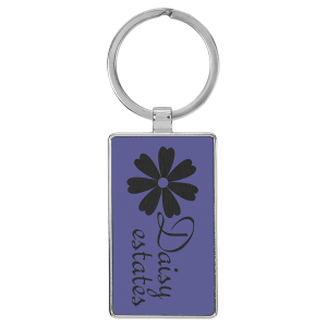 Leatherette/Metal Keychain