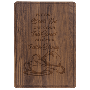 Walnut Cutting Board with Drip Ring