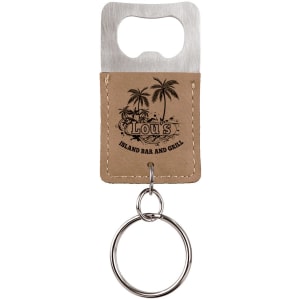 Leatherette Bottle Opener Keychain