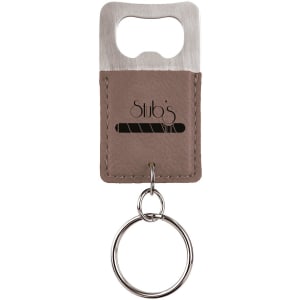 Leatherette Bottle Opener Keychain