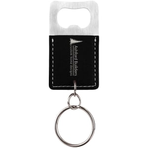 Leatherette Bottle Opener Keychain