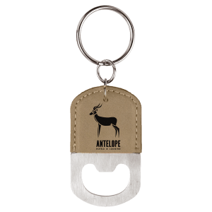 Leatherette Bottle Opener Keychain