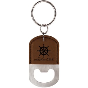 Leatherette Bottle Opener Keychain