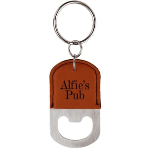 Leatherette Bottle Opener Keychain
