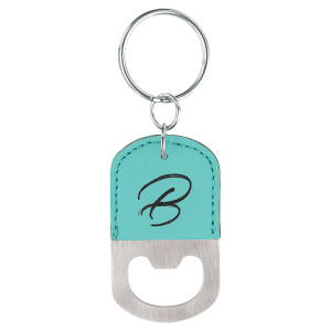 Leatherette Bottle Opener Keychain