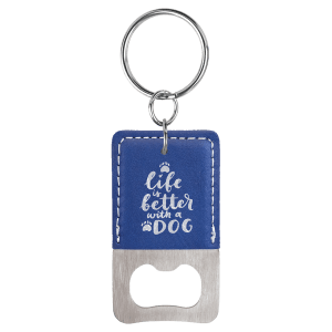 Leatherette Bottle Opener Keychain