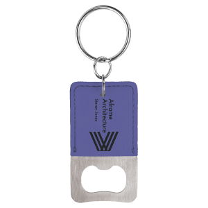 Leatherette Bottle Opener Keychain