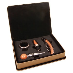 Leatherette Wine Tool Gift Set