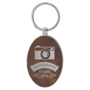 Leatherette/Metal  Keychain