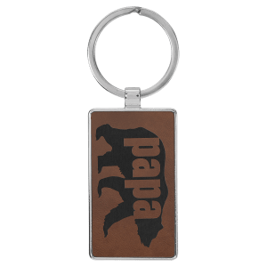 Leatherette/Metal  Keychain