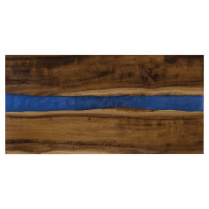 Acacia with Blue Pearl Resin Serving Board